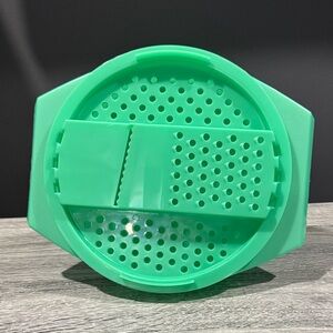 Tupperware | Vintage Jadeite Green Plastic Cheese Grater with Bowl